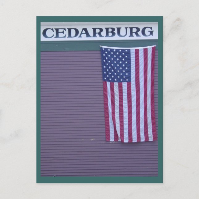 Cedarburg Flagga Vykort (Framsida)