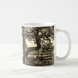 Cedars of Libanon Bible Verse Psalm 91:12 Kaffemugg