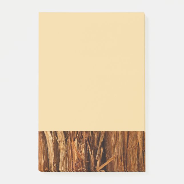 Ceder Trästruktur med barkutseende Post-it Block (Framsida)