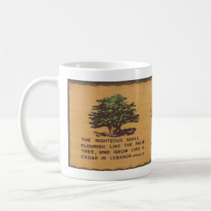 Cederträ av den Libanon kaffemuggen Kaffemugg
