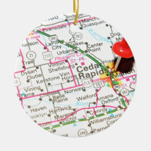 Cederträforar, Iowa Julgransprydnad Keramik