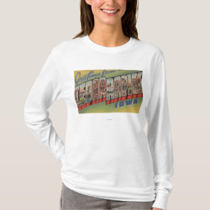 Cederträforar, Iowa - stora brevplatser T-shirt