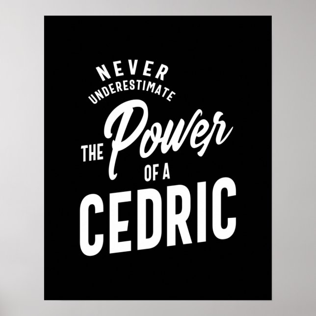 Cedric Personlig Namn Birthday Gift Poster (Framsidan)