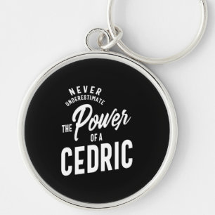 Cedric Personlig Namn Birthday Gift Rund Silverfärgad Nyckelring