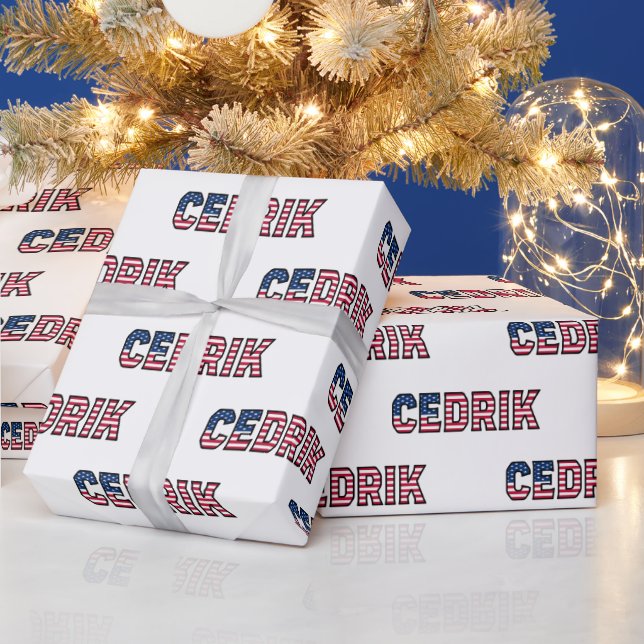 Cedrik Vorname Name USA US Geschenkpapier Papier Presentpapper (Helgdagar)