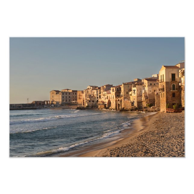 Cefalu, havsbottnen på Sicilien Fototryck (Framsidan)
