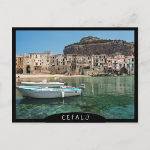 Cefalu kusten stad på Sicilien Vykort