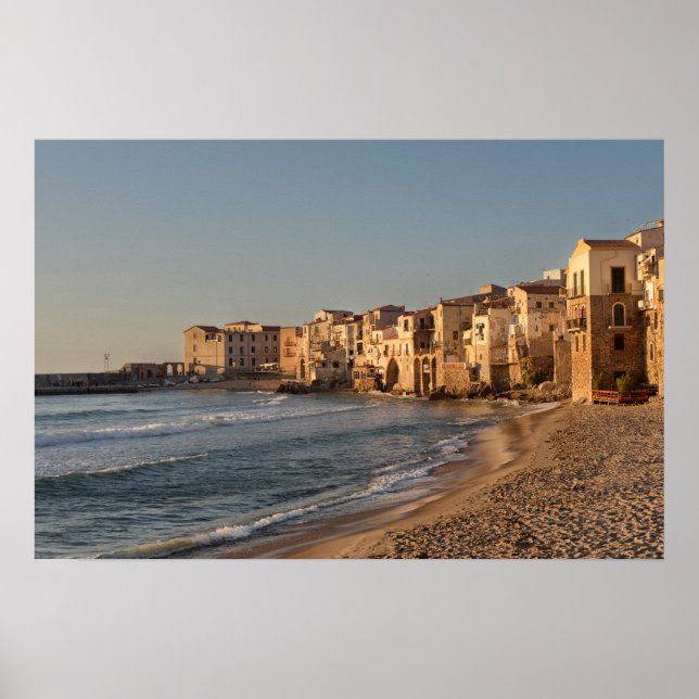Cefalu, kuststad i Sicilien Poster (Framsidan)