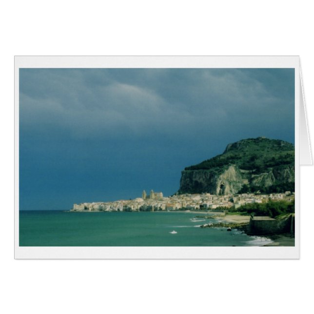 Cefalu, Sicilien, Italien Hälsningskort (Framsidan Horizontal)