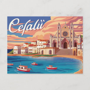 Cefalu, Sicilien, Italien Vykort