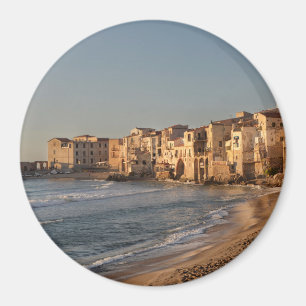 Cefalu sjösidatown i Sicily Magnet