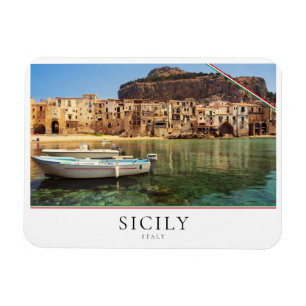 Cefalu-staden på Sicilien i Italien Magnet