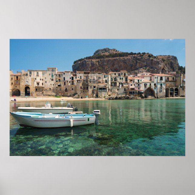 Cefalu-staden Sicilien Poster (Framsidan)