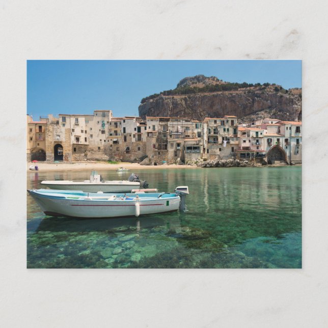Cefalu-staden Sicilien Vykort (Framsida)
