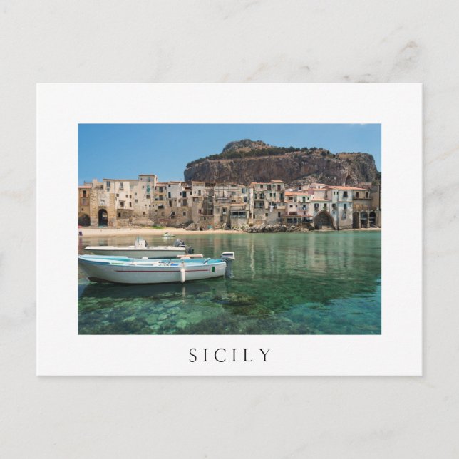 Cefalu-staden Sicilien Vykort (Framsida)
