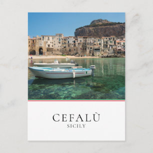Cefalu-staden Sicilien Vykort