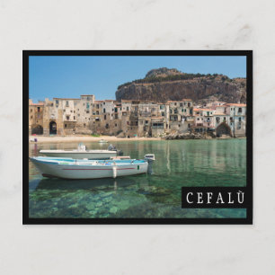 Cefalu-staden Sicilien Vykort