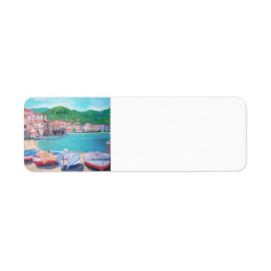 Cefalu strand - etiketter returadress etikett