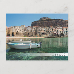 Cefalu town i Sicily Vykort