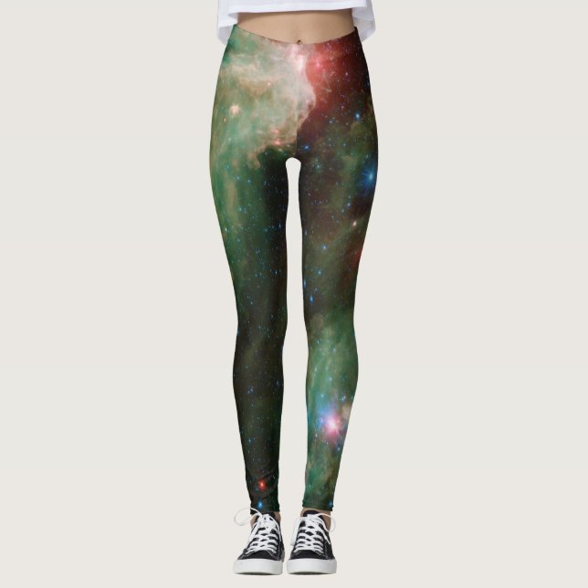 Cefheus B och C Grönt Nebula Leggings (Framsida)