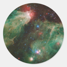 Cefheus B och C Grönt Nebula Runt Klistermärke