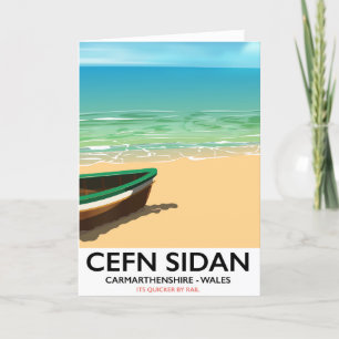 Cefn Sidan, Carmarthenshire wales vintage Railway Helgkort