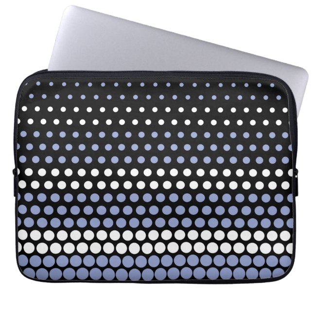 Ceil and White Polka Dot Laptop Sleeve (Framsidan)