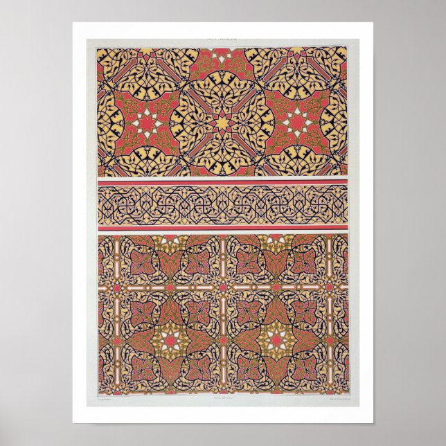 Ceiling arabesques från moskén i El-Bordeyny. Poster (Framsidan)