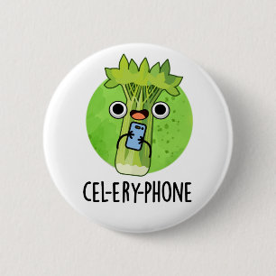 Cel-lery Mobil Funny Celery Veggie Pun Knapp