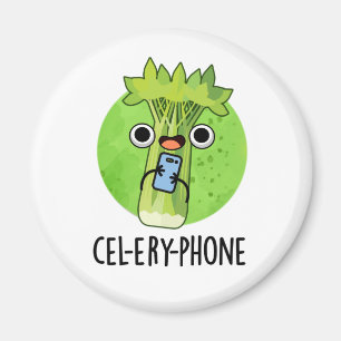 Cel-lery Mobil Funny Celery Veggie Pun Magnet