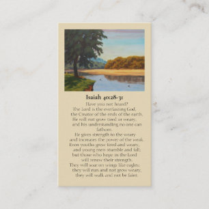 Celabration of Life Isaiah 40:28-31 Sympathy Card Visitkort