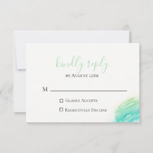 Celadon Grönt Beach Wedding OSA kort