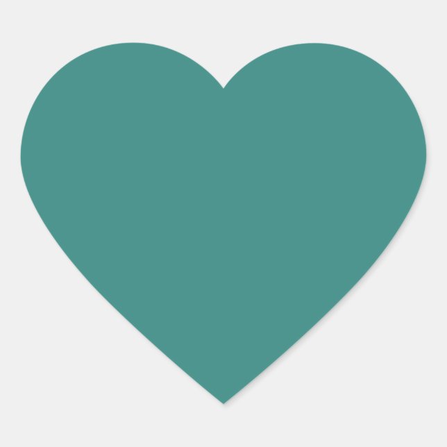 Celadon Grönt Hjärtformat Klistermärke (Framsida)