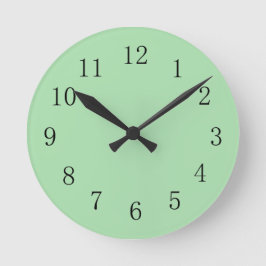 Celadon Grönt Wall Clock Rund Klocka