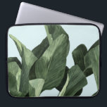 Celadon Handflatan Laptop Fodral<br><div class="desc">Celadon Handflatan II av Emma Scarvey. Består av djupa färgader av tropiska blad mot pastellbakgrund.</div>