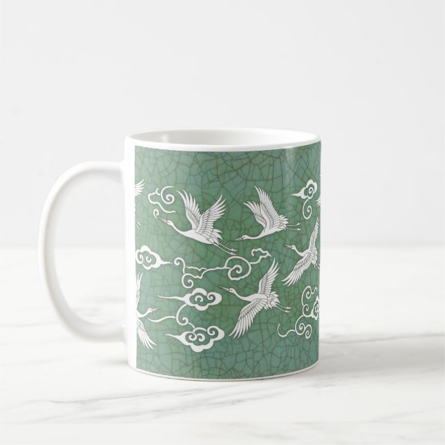 Celadon-trana — koreansk keramikmugg kaffemugg (Vänster)