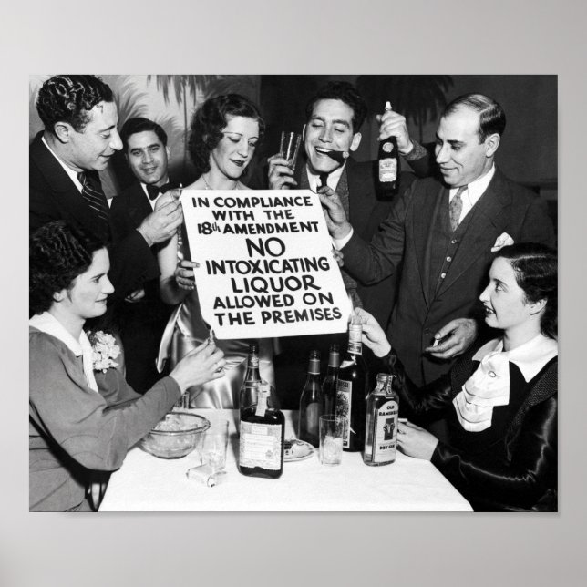 CELEBRANTS BURN PROHIBITION SIGN c. 1925 Poster (Framsidan)