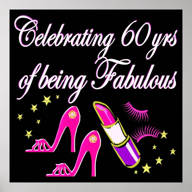 CELEBRAT 60 ÅR SOM FABULÖS DIVA POSTER (Framsidan)