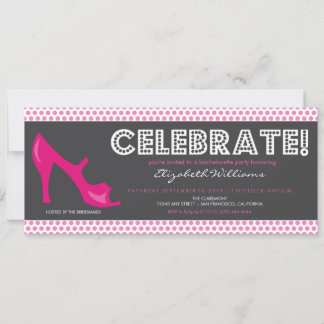 CELEBRAT! Billboard Bachelorette Inbjudan (rosa)