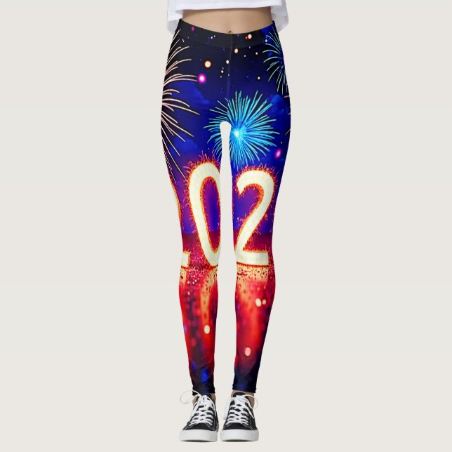 Celebrate 2026: Bright Future Spark Design  Leggings (Framsida)