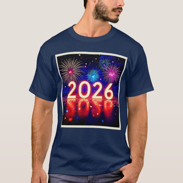 Celebrate 2026: Bright Future Spark Design  T Shirt (Framsida)