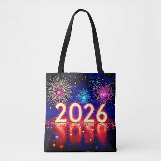 Celebrate 2026: Bright Future Spark Design  Tygkasse (Framsida)