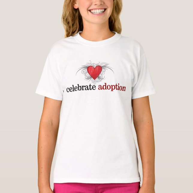 Celebrate Adoption Girls Baby Doll Passande Shirt Tröja (Framsida)