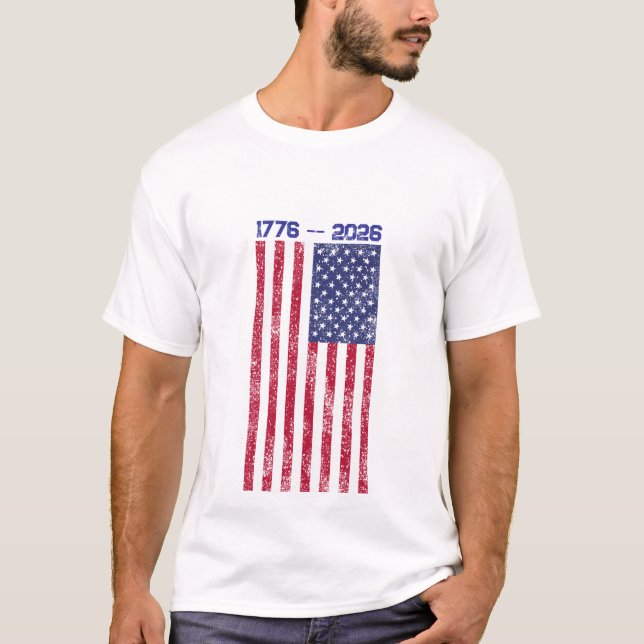 Celebrate America 250 Men's T-shirt with Flag #1 (Framsida)