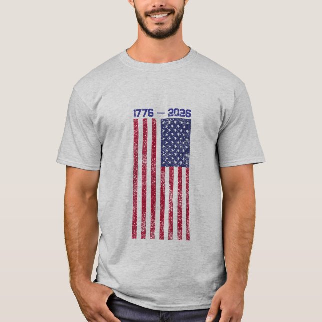 Celebrate America 250 Men's T-shirt with Flag #2 (Framsida)