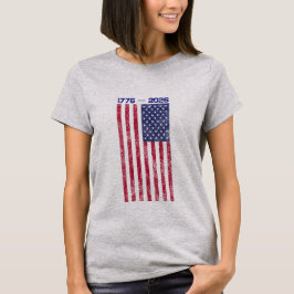 Celebrate America 250 Women's T-shirt with Flag #4