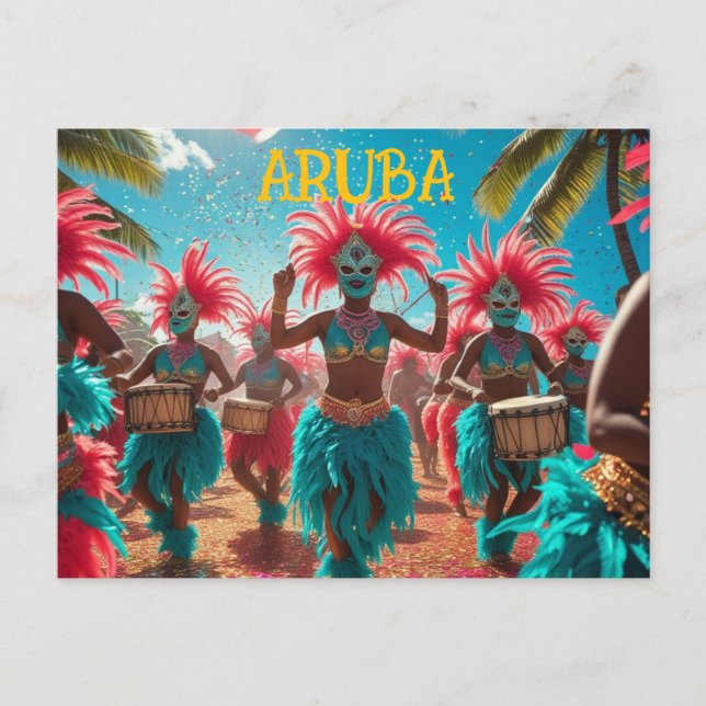 Celebrate aruba stil-vykort helg vykort (Framsida)