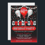 Celebrate Balloons Confetti 40:e födelsedagen Part Inbjudningar<br><div class="desc">Röd- och silver-tonen "Celebrate" Födelsedagsfest inbjudan med ett dubbelt utseende som diamant ljus, ballonger och konetti. Det enda som krävs är era uppgifter för att göra en minnesvärd firande inbjudan. Originalillustration och design efter Helgdag Hearts Design (alla höger reserverade). Om du behöver hjälp med att anpassa dig för tillfälle eller...</div>