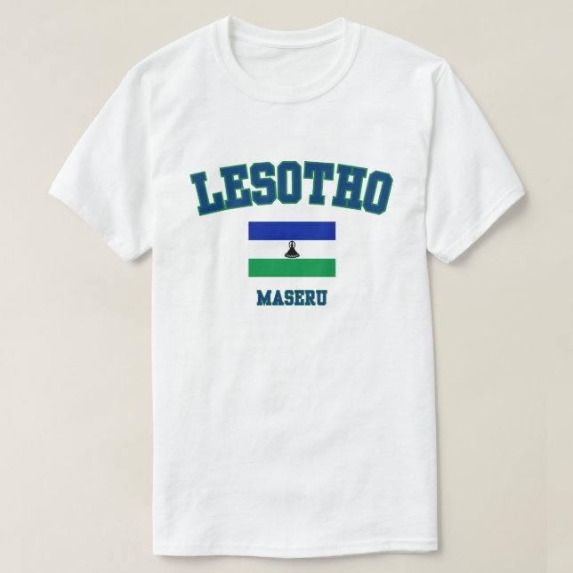 Celebrate Basotho Pride Lesotho Flagga T-Shirt (Design framsida)