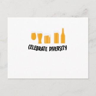 Celebrate Beer Diversity Funny Drinker Gifts Vykort